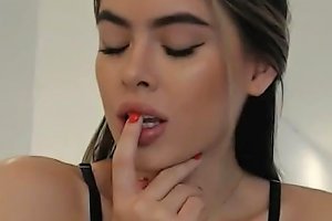 Latina Teen Practicing Her Deepthroat Skills